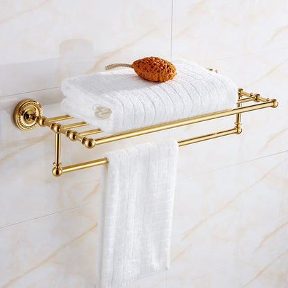 BowLift | Traditional Golden Bathroom Accessories Set Copper Bathroom Set