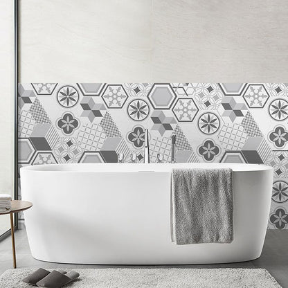 BowLift | Plastic Mosaic Tile Wallpaper Hexagonal for Stick-On and Removable Back Wall Tile