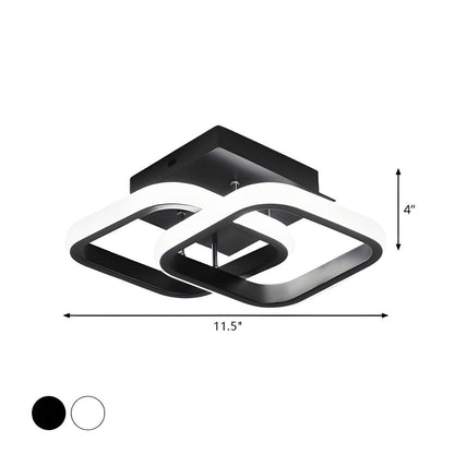 Skanto | LED Ceiling Lamp with Black Metal Frame