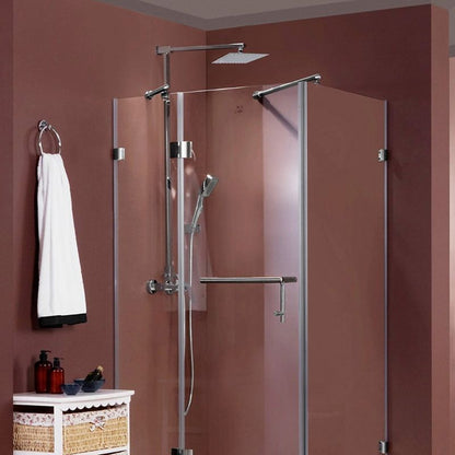 BowLift | Contemporary Shower Combo Fixed Shower Head Stainless Steel Wall Mount Square Shower Head