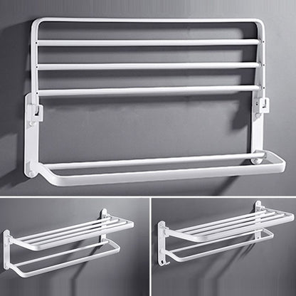 BowLift | White Bathroom Accessories Hardware Set Modern Bathroom Accessories Set, Towel Rack