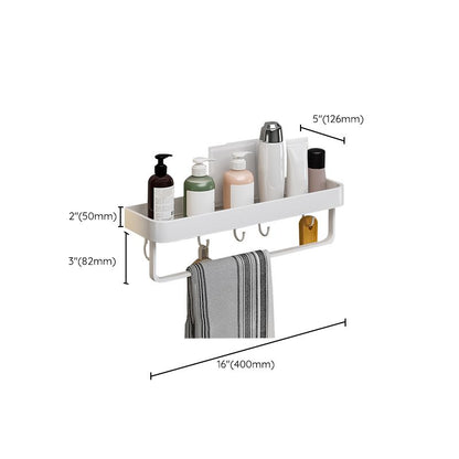 BowLift | Contemporary Bathroom Accessory Set Metal Bath Shelf in White