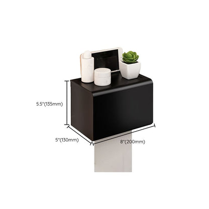 BowLift | Modern Bathroom Set with Bath Shelf/Towel Holder & Paper Holder Black Bathroom Hardware