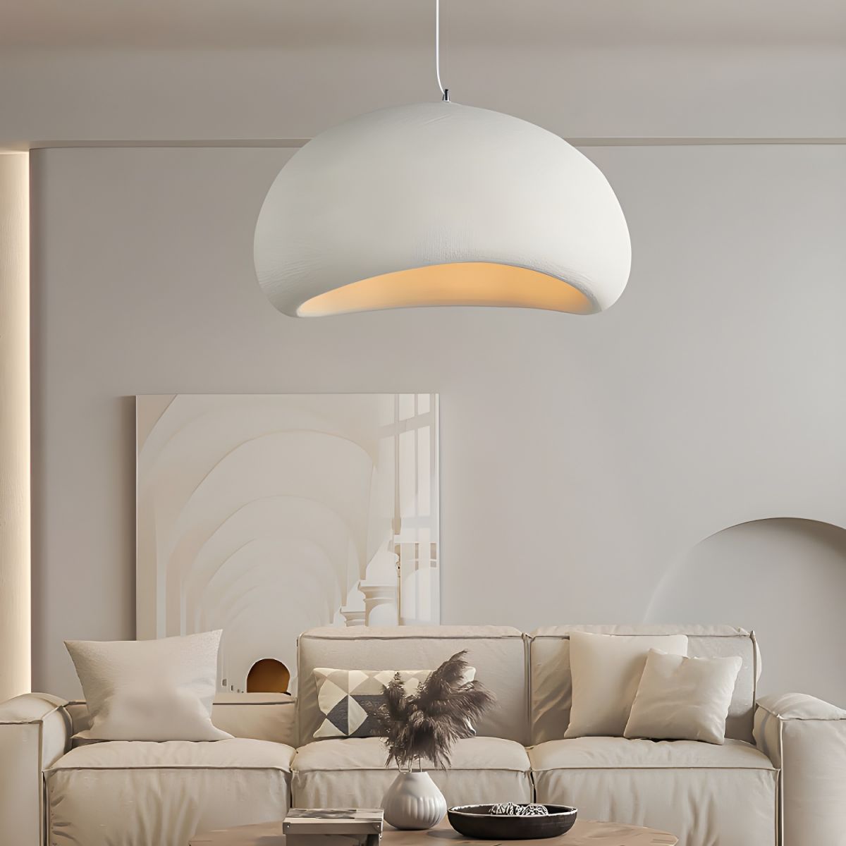 Skanto | LED Pendant Lamp - Nordic Wabi Sabi Design - Adjustable Lighting Fixture for Home Decor & Modern Interiors