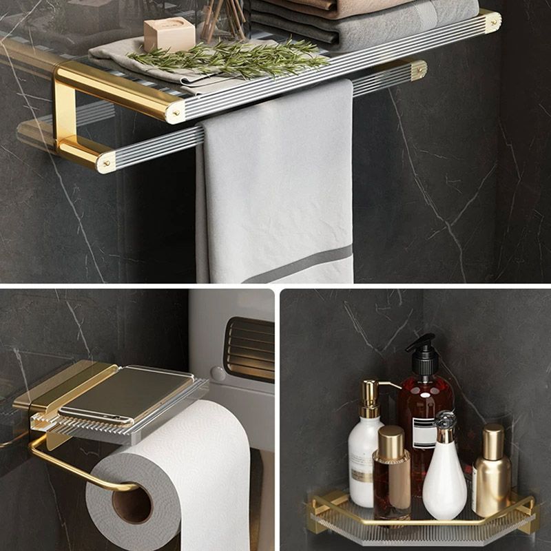BowLift | Modern Bathroom Accessory Set Bathroom Shelf Gold Towel Holder Bathroom Hardware Set