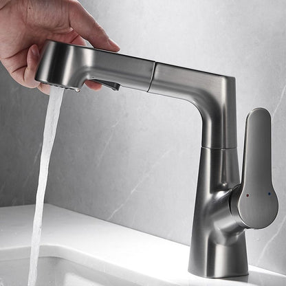 Kalsten | Extendable Vessel Water Tap Modern Sink Faucet with a Lever Handle