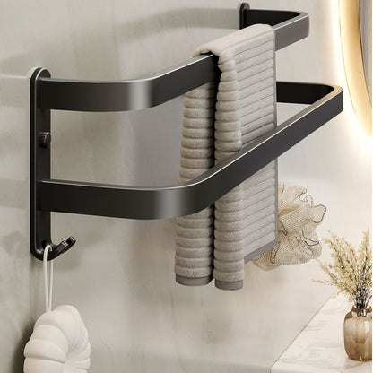 BowLift | Modern Bathroom Accessory Set Black Bathroom Shelf Bathroom Accessory Set