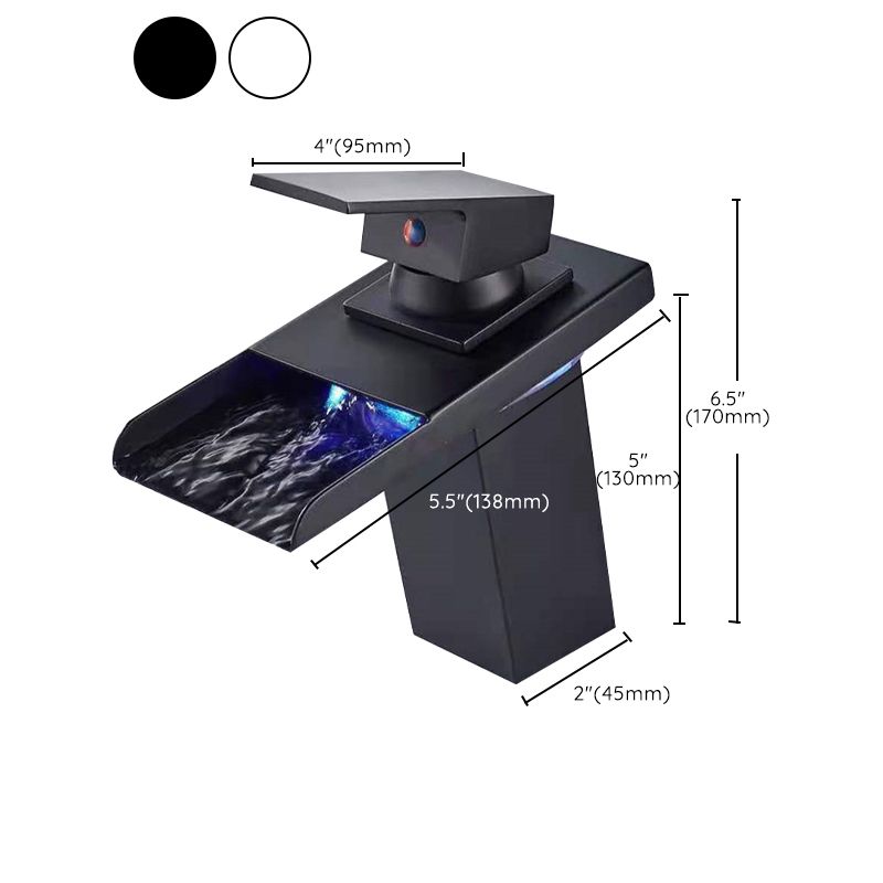 BowLift | Single-Handle Basin Faucet 1-Hole Widely Used Bathroom Sink Faucet with LED Lighting