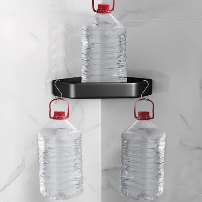 Matte black bathroom accessory set Modern anti-rust 1/2/3-piece bathroom shelf