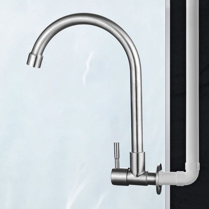 Kalsten | Modern Bridge Water Faucet 304 Stainless Steel Knob Handle Swivel Spout Wall Mounted Faucet