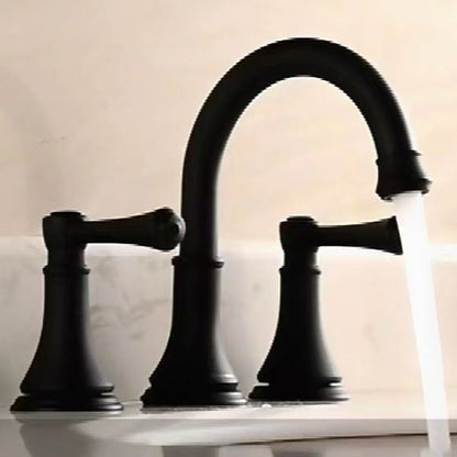 BowLift | Modern Sink Faucet Widespread Faucet with 2 Handles and 3 Holes