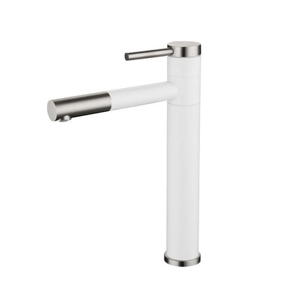 BowLift | Modern Vessel Sink Faucet Stainless Steel Single Handle Low Arc Pull Down Vessel Faucet