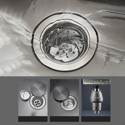 BowLift | Kitchen Sink Round Single Bowl Color and Scratch Resistant Under-mounted Stainless Steel Kitchen Sink