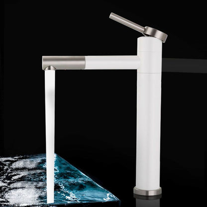 BowLift | Modern Vessel Sink Faucet Stainless Steel Single Handle Low Arc Pull Down Vessel Faucet