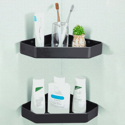 Modern Bathroom Accessory Set Matt Black/Grey Bathroom Shelf/Towel Holder & Paper Holder