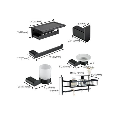 BowLift | Contemporary bathroom accessory single item or in set made of black metal