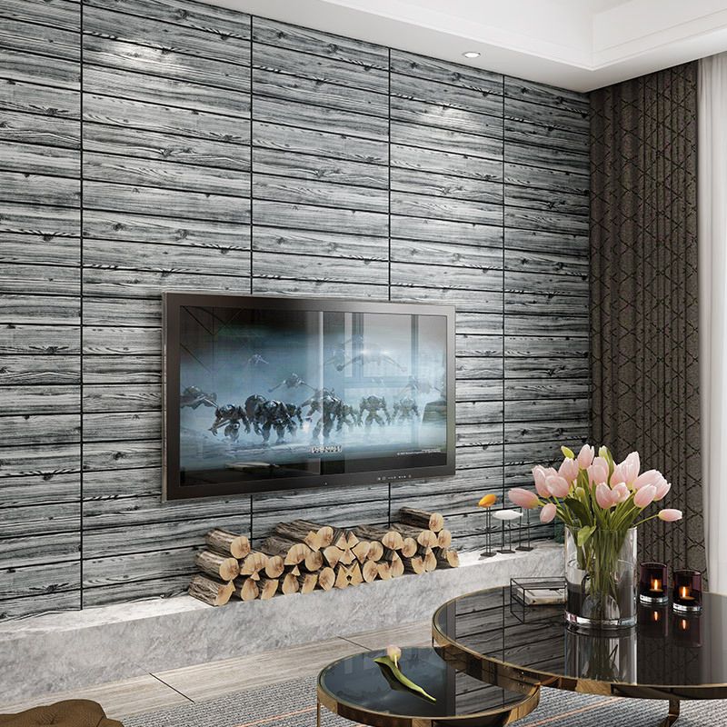BowLift | Modern Tin Wall Paneling Smooth Wall Ceiling Wood Plank Set of 6
