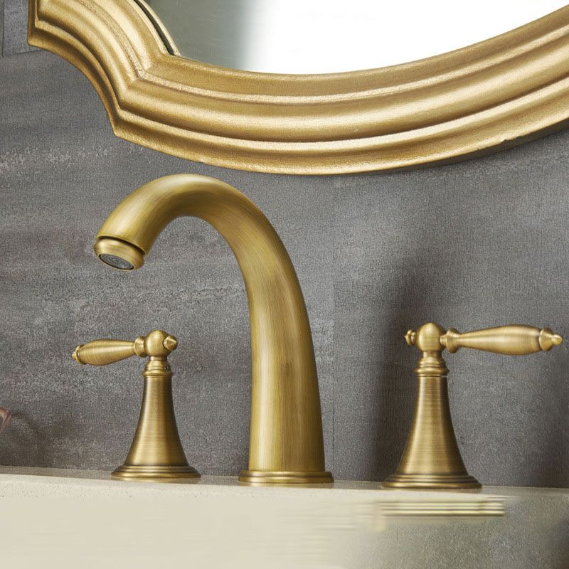 BowLift | Modern widespread sink faucet Simple bathroom double handle faucet with lever handle