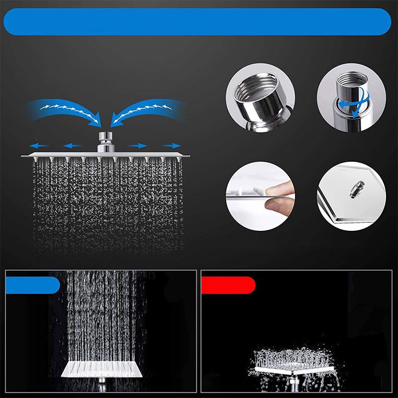 BowLift | Modern shower combination spray 5 setting patterns handheld shower head with large shower head