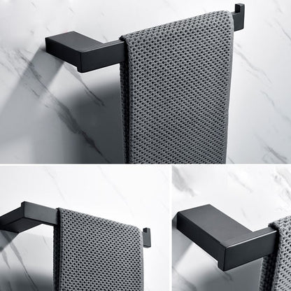 BowLift | 5-piece Modernism Bathroom Accessory Set in Matte Black Stainless Steel