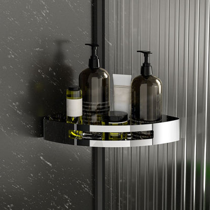 BowLift | Polished Chrome Modern Bathroom Accessories Set Stainless Steel Triangular Shower Shelf