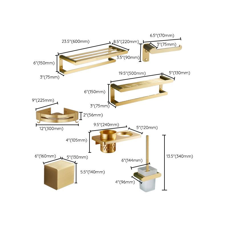 BowLift | Traditional Bathroom Accessory Hardware Set Gold Bathroom Accessory Set