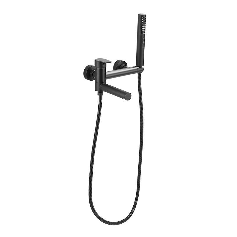 BowLift | Modern Bathtub Edge Piece Single-Lever Wall-Mounted Bathtub Faucet with Hand Shower