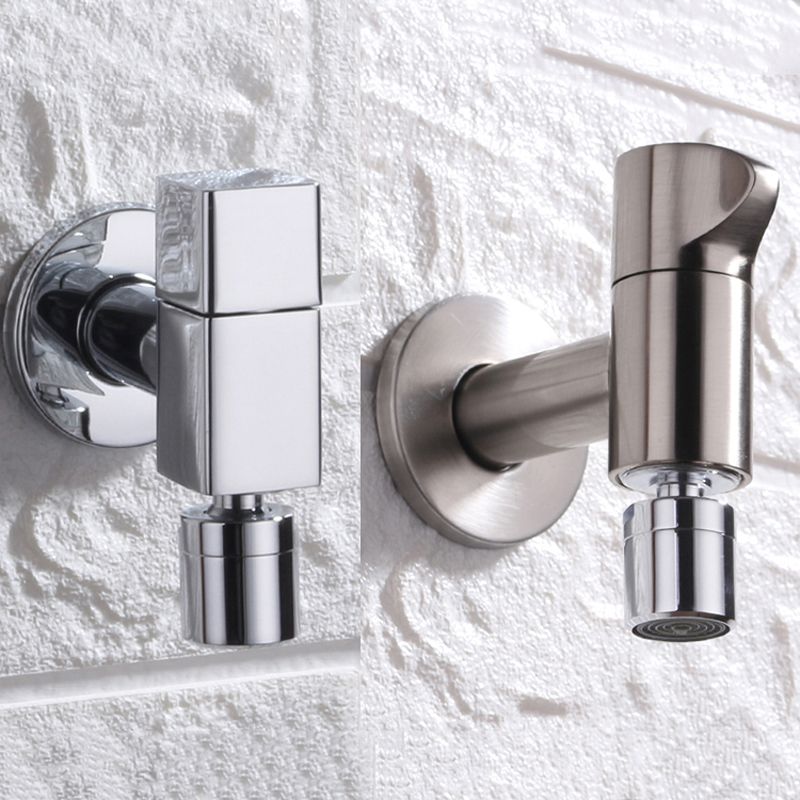BowLift | Contemporary Wall Mounted Bathroom Faucet Knob Handle Solid Brass Round Faucet