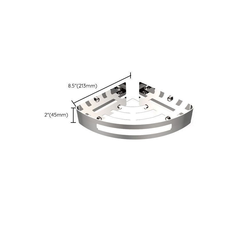 BowLift | Polished Chrome Modern Bathroom Accessories Set Stainless Steel Triangular Shower Shelf