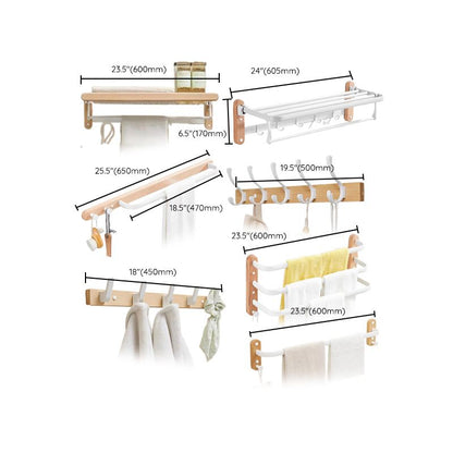 BowLift | White Bathroom Set Solid Wood & Aluminium Bathroom Accessories individually or as a set