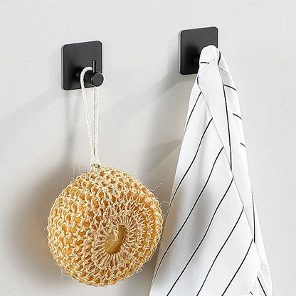 Modern bathroom accessory set made of brushed stainless steel, chrome-plated towel rail/ring & bathrobe hook