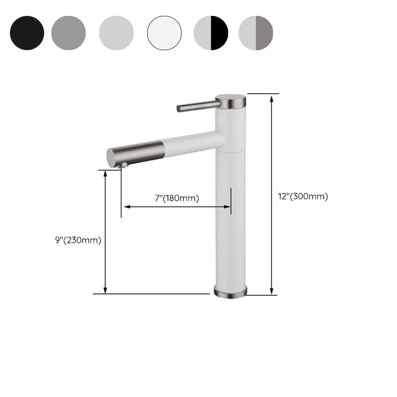 BowLift | Modern Vessel Sink Faucet Stainless Steel Single Handle Low Arc Pull Down Vessel Faucet