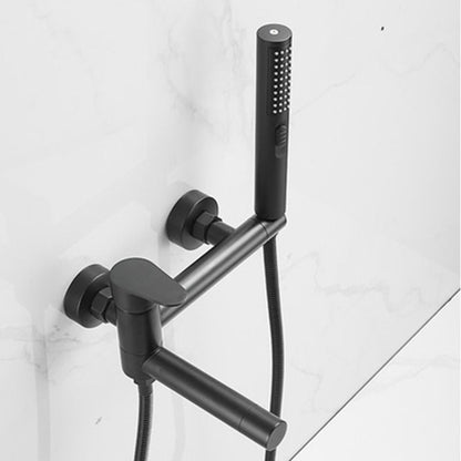 BowLift | Modern Bathtub Edge Piece Single-Lever Wall-Mounted Bathtub Faucet with Hand Shower