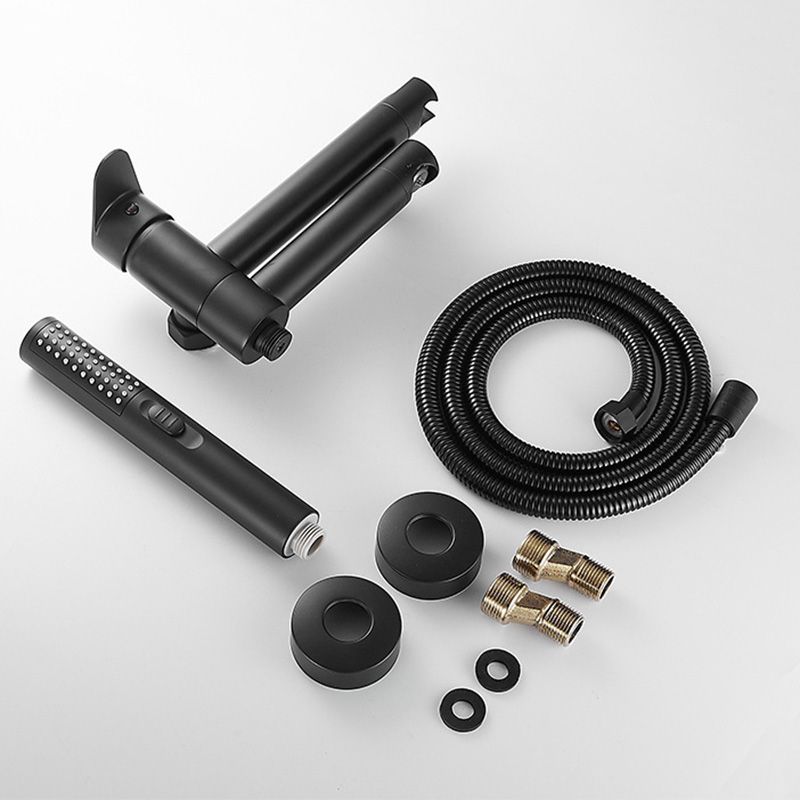 BowLift | Modern Bathtub Edge Piece Single-Lever Wall-Mounted Bathtub Faucet with Hand Shower