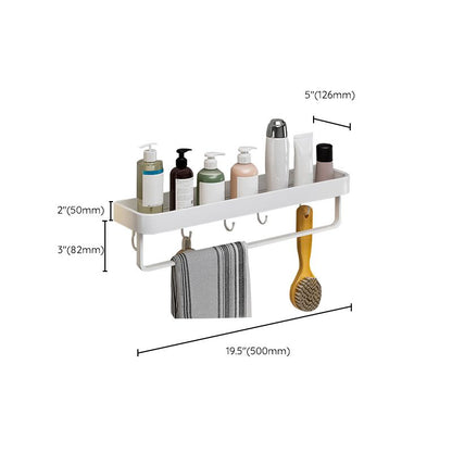 BowLift | Contemporary Bathroom Accessory Set Metal Bath Shelf in White