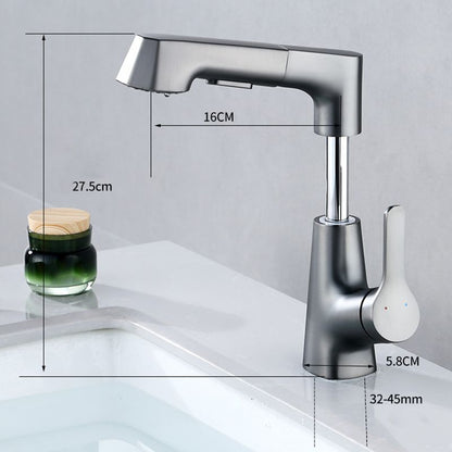 Skanto | Modern Faucet Solid Copper Centerset Bathroom Faucet