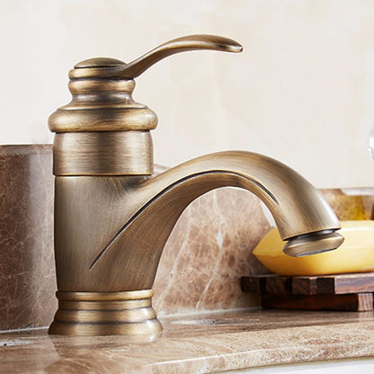 BowLift | Glam Style Bathroom Sink Faucet Single Handle Low Arc Sink Faucet