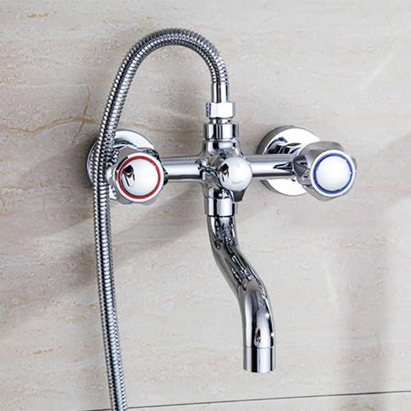 Skanto Skanto | Chrome Servant Faucet Trim Wall Mounted Swivel Spout with Hand Shower