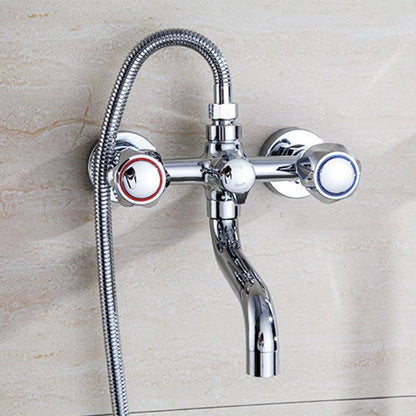 Skanto Skanto | Chrome Servant Faucet Trim Wall Mounted Swivel Spout with Hand Shower
