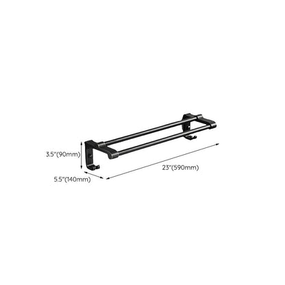 BowLift | Contemporary bathroom accessory set with black finish and bath shelf/towel bar