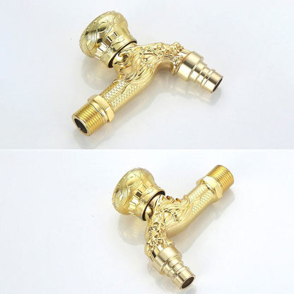 BowLift | Vintage Classic Sink Faucet Zinc Single Handle Dragon Engraving Wall-Mounted Faucet