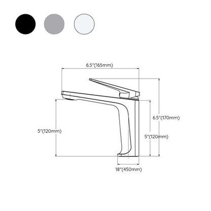 BowLift | Modern centerset bathroom faucet Solid color copper faucet for the bathroom
