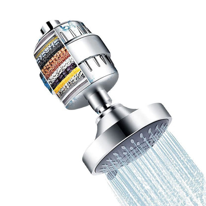 BowLift | Modern Fixed Shower Head with Catalyst 4-Inch Silver Wall Mount Shower Head