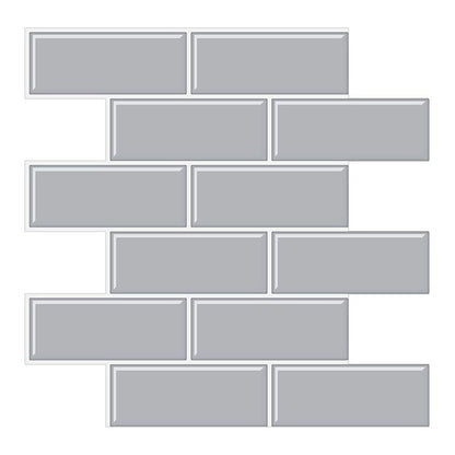 BowLift | Tile Peel & Stick Rectangle Waterproof Solid Plastic Peel & Stick Subway Tile for Shower