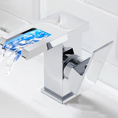 Skanto | Modern Brass Faucet with LED Waterfall Sink Mixer Tap