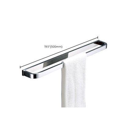 BowLift | Polished Chrome Modern Bathroom Accessory Set made of Stainless Steel Towel Holder/Soap Dish