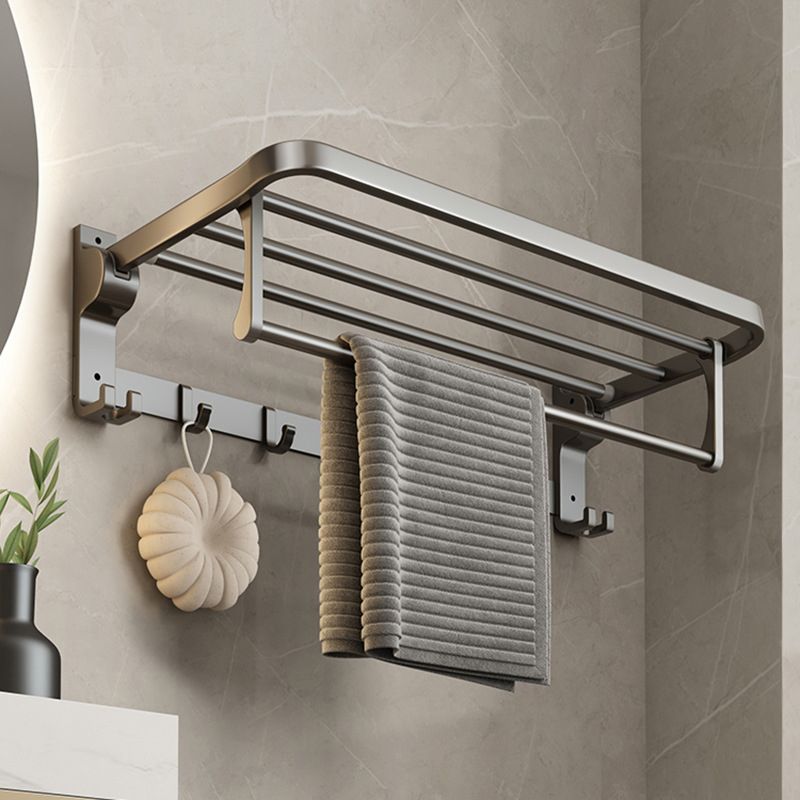 Contemporary Bathroom Accessory Set Grey Aluminium Bathroom Accessory Set