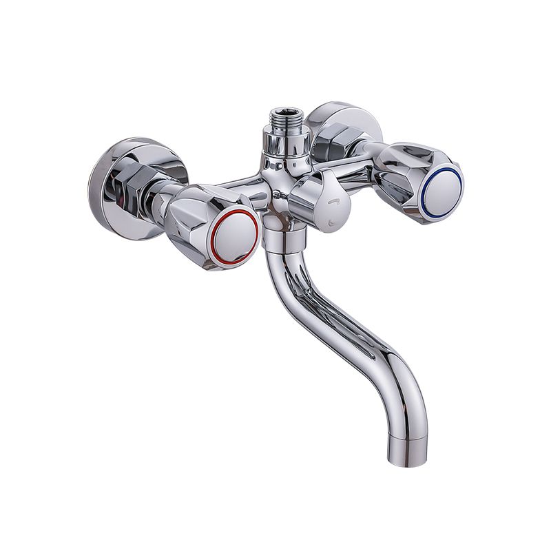 Skanto Skanto | Chrome Servant Faucet Trim Wall Mounted Swivel Spout with Hand Shower