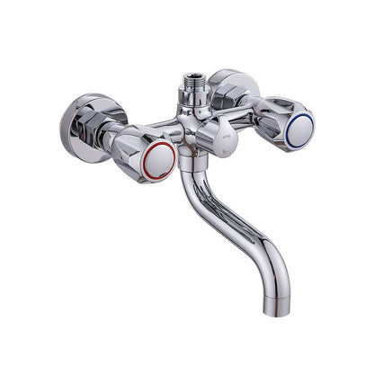 Skanto Skanto | Chrome Servant Faucet Trim Wall Mounted Swivel Spout with Hand Shower