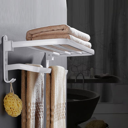 BowLift | White Bathroom Accessories Hardware Set Modern Bathroom Accessories Set, Towel Rack